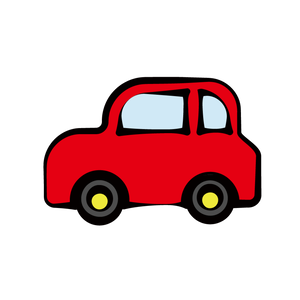 家財のリユースイラスト_おもちゃの赤い車