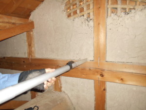 屋根裏のコウモリ糞除去清掃４